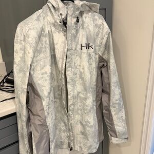 Huk Camouflage Raincoat - White and Gray
